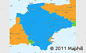 Political Simple Map of Devon County