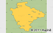 Savanna Style Simple Map of Devon County, cropped outside