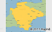 Savanna Style Simple Map of Devon County