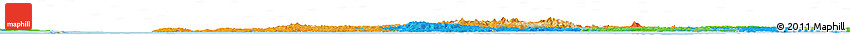 Political Horizon Map of South West, political shades outside