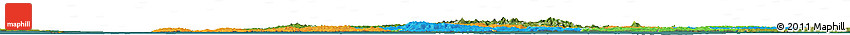 Political Horizon Map of South West, satellite outside