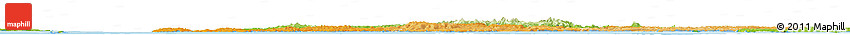 Political Shades Horizon Map of South West, physical outside