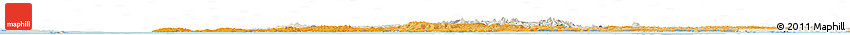 Political Shades Horizon Map of South West, shaded relief outside