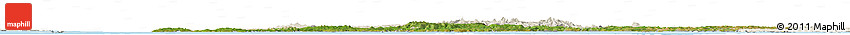 Satellite Horizon Map of South West, shaded relief outside