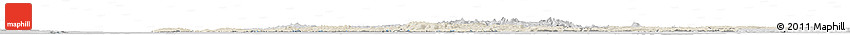 Shaded Relief Horizon Map of South West, desaturated