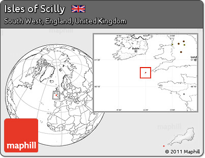 Blank Location Map of Isles of Scilly
