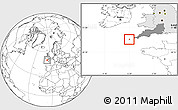 Blank Location Map of Isles of Scilly, highlighted country, highlighted parent region
