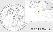 Blank Location Map of Isles of Scilly, highlighted grandparent region