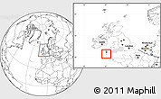 Blank Location Map of Isles of Scilly, highlighted parent region, within the entire country