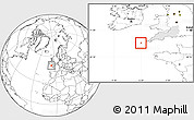 Blank Location Map of Isles of Scilly, highlighted parent region