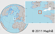 Gray Location Map of Isles of Scilly, highlighted parent region