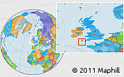 Political Location Map of Isles of Scilly, within the entire country