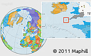 Political Location Map of Isles of Scilly, highlighted parent region, highlighted grandparent region