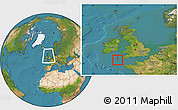 Satellite Location Map of Isles of Scilly, within the entire country