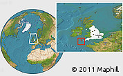 Satellite Location Map of Isles of Scilly, highlighted grandparent region, within the entire country