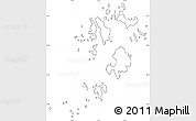 Blank Simple Map of Isles of Scilly, no labels