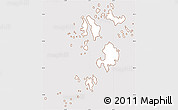 Classic Style Simple Map of Isles of Scilly, cropped outside