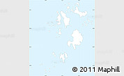 Classic Style Simple Map of Isles of Scilly, single color outside