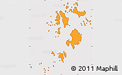 Political Simple Map of Isles of Scilly, cropped outside