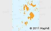 Political Simple Map of Isles of Scilly, single color outside, borders and labels
