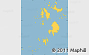 Savanna Style Simple Map of Isles of Scilly, single color outside