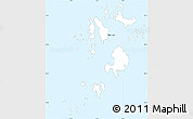 Silver Style Simple Map of Isles of Scilly