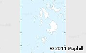Silver Style Simple Map of Isles of Scilly, single color outside