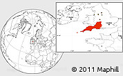 Blank Location Map of South West