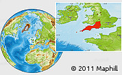 Physical Location Map of South West