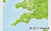 Physical Map of South West