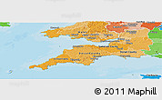 Political Shades Panoramic Map of South West