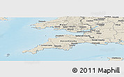 Shaded Relief Panoramic Map of South West