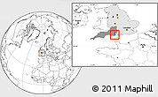 Blank Location Map of Poole, highlighted parent region, highlighted grandparent region