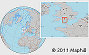Gray Location Map of Poole