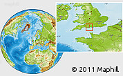 Physical Location Map of Poole