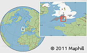 Savanna Style Location Map of Poole, highlighted country, highlighted parent region