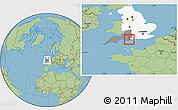 Savanna Style Location Map of Poole, highlighted parent region, highlighted grandparent region
