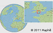 Savanna Style Location Map of Poole