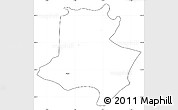 Blank Simple Map of Poole, cropped outside