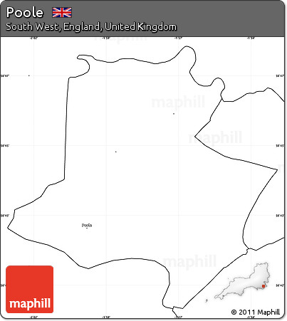 Blank Simple Map of Poole