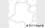 Blank Simple Map of Poole, no labels