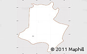 Classic Style Simple Map of Poole, cropped outside