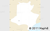 Classic Style Simple Map of Poole, single color outside
