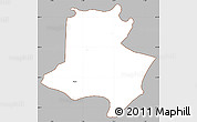 Gray Simple Map of Poole, cropped outside