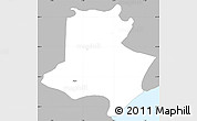 Gray Simple Map of Poole, single color outside