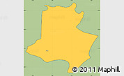 Savanna Style Simple Map of Poole, cropped outside