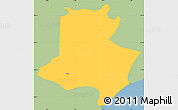 Savanna Style Simple Map of Poole, single color outside