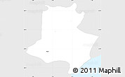 Silver Style Simple Map of Poole, single color outside