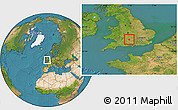 Satellite Location Map of Swindon