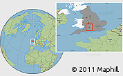 Savanna Style Location Map of Swindon, highlighted country, highlighted grandparent region
